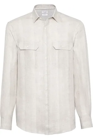 Brunello Cucinelli Chemise rayée en lin