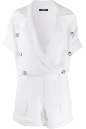 Balmain Combishort à revers crantés
