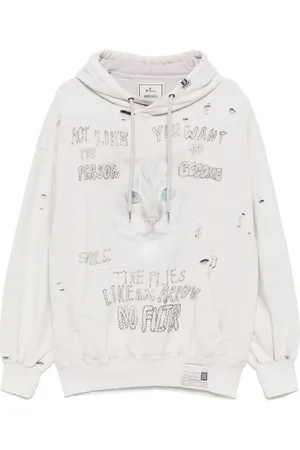 Maison Mihara Yasuhiro Hoodie à imprimé chat