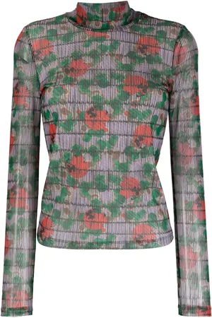 HENRIK VIBSKOV T-shirt imprimé à col montant