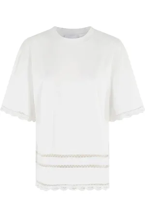 Isabelle Blanche T-shirt à détails en dentelle
