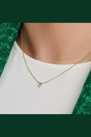 BELORO Bijouterie, Monte Napoleone Leontina 9 karat necklace with zir en