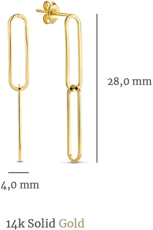 Isabel Bernard Bijouterie, Aidee Ayla 14 Karat Drop Earrings With Links en