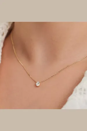 BELORO Bijouterie, Monte Napoleone Stella 9 karat necklace with zirco en