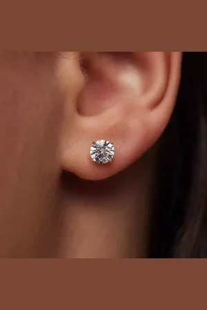 BELORO Bijouterie, Monte Napoleone Stella 9 karat ear studs with zirc en