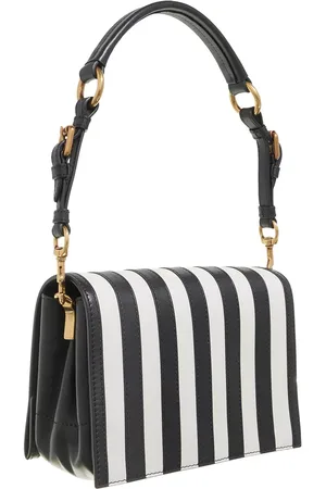 Moschino Petits sacs à main, Stripes-Metal Toggle Shoulder Bag en
