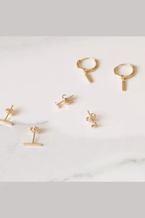 Isabel Bernard Bijouterie, Rivoli Emilie 14 Karat Ear Studs With Spheres en