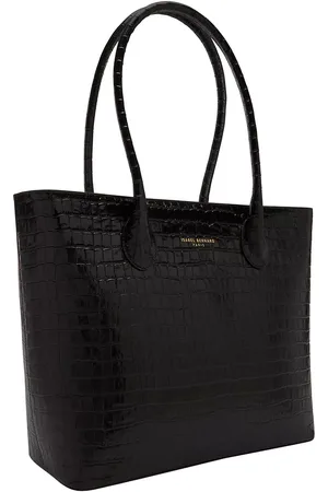 Isabel Bernard Sacs à main, Honoré Lysanne Croco Black Calfskin Leather Should en