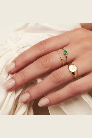 Isabel Bernard Bijouterie, Baguette Olivia 585 Gold Ring en