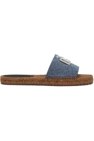 Dolce & Gabbana Mules & Slides, Dames Flower Power Blauw en