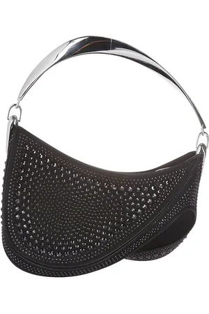 MUGLER Sacs bandoulière, Small Bag With Strass Detail And Zip Closure en
