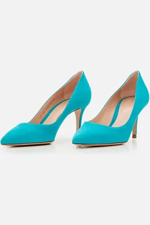 Gianvito Rossi Escarpins, Turquoise Suede Pumps en