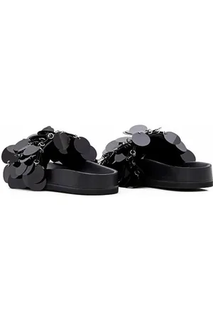 Paco rabanne Sandales, Black Sparkle Sandals en