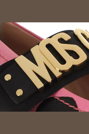 Moschino Moccassins, Logo Ballerina Leather Polka Dot en