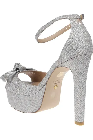 Stuart Weitzman Sandales, Discoplatform Mega Bow Sandals Metallic en