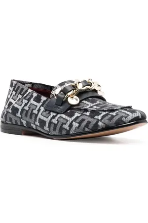 Tommy Hilfiger Sneakers, Chain Detail Monogram Denim Loafers en