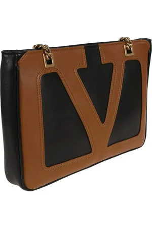 VALENTINO Sacs bandoulière, Black Nappa Leather Viva Superstar Small Tote Bag en