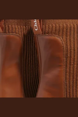 Chloé Bottes & Bottines, Noua Shiny Leather Ankle Boots en