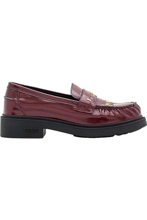 Fendi Leather Loafer With Studs en
