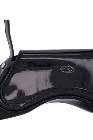 Diesel Sacs bandoulière, Curved Silhouette Black Handbag With Glossy en
