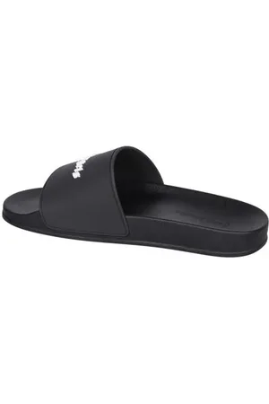 Palm Angels Mules & Slides, Dames Essential Logo Slider Zwart en