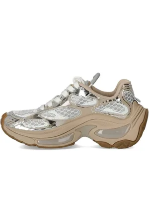 Ash Sneakers, Dragon White Silver Sneaker en