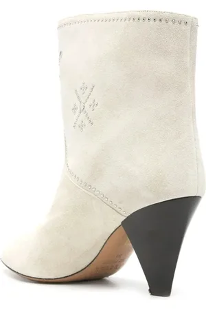 Isabel Marant Bottes & Bottines, Ecru 75Mm Loline Boots en
