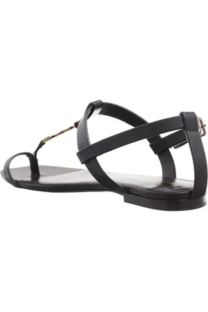 Saint Laurent Sandales, Cassandra Sandals Leather With Monogram en