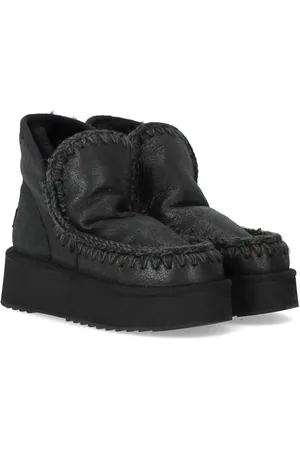 Mou Bottes & Bottines, Mini Eskimo Platform Black Boot en