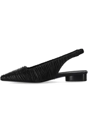 HALMANERA Ballerines, Fold Black Slingback Ballet Flat Shoe en