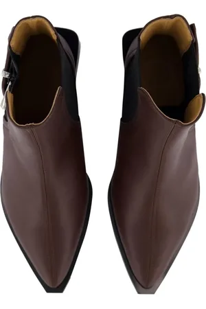Ganni Bottes & Bottines, Dames Chunky Buckle Chelsea Bruin en