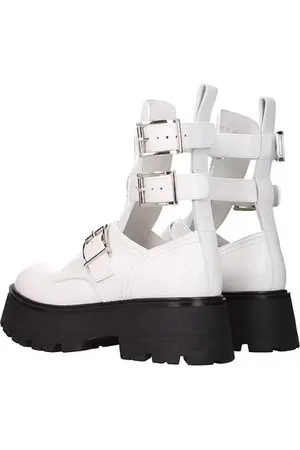 Alexander McQueen Bottes & Bottines, Leather Ankle Boots en