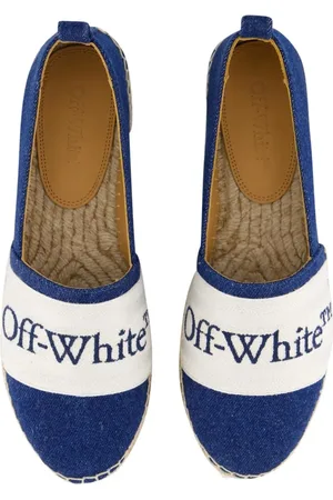 OFF-WHITE Moccassins, Dames Bookish Espadrille Blauw/Wit en