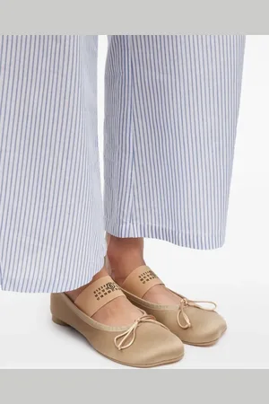 Maison Margiela Sesame Leather Anatomic Ballerina en