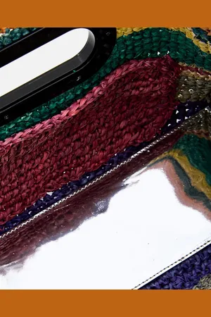 SACAI Sacs à main, Raffia Shopper Bag en
