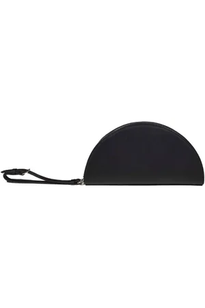 Maison Margiela Petits sacs à main, Halfmoon Micro Pouch In Black Saffiano Leather en
