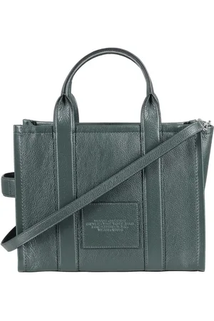 Marc Jacobs Sacs à main, Structured Green Full-Grain Leather Medium Tote en