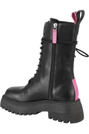 3Juin Bottes & Bottines, Black Leather Dede 020 Boots en