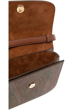 Etro Sacs bandoulière, Paisley-print Logo Plaque Crossbody Bag en