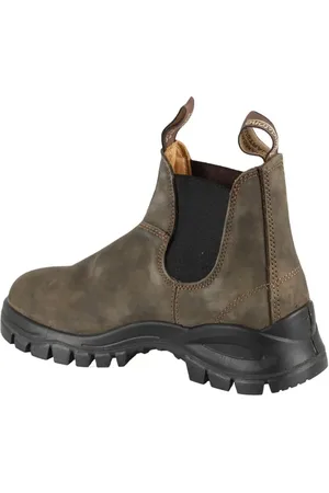 Blundstone Bottes & Bottines, High Rubber Sole Brown Leather Boot en