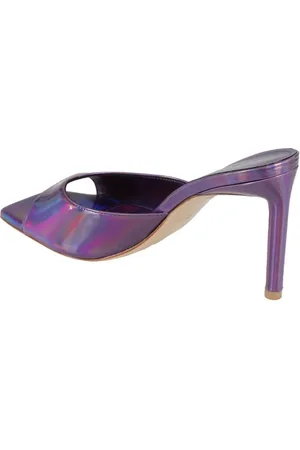 Bettina Vermillon Sandales, Purple Mule Sandal Model Mule Fina Reflex en