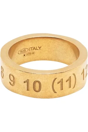 Maison Margiela Bijouterie, Numbers Ring Medium Gold Womens en