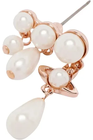 Vivienne Westwood Bijouterie, Marybeth Earrings Pink Gold/creamrose en