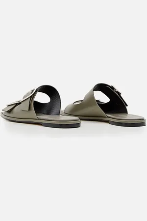 Aeyde Sandales, Calfskin Leather Sandals With Adjustable Buckles en