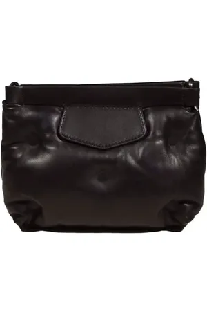 Maison Margiela Petits sacs à main, Black Leather Glam Slam Red Carpet Mini Clutch en