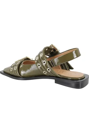 Ganni Pointed Toe Slingback Ballerinas en