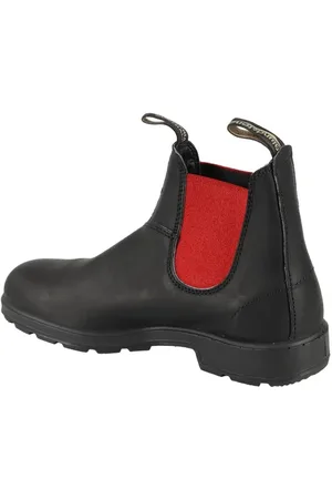 Blundstone Bottes & Bottines, Black Leather Boot With Contrasting Red Elastic St en