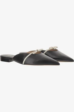 Salvatore Ferragamo Mules & Slides, Leather Mules With Bow en