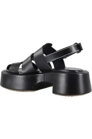 J.W.Anderson Sandales, Cage Design Black Platform Sandal en