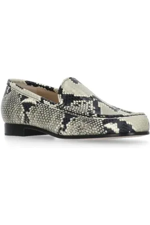Fabiana Filippi Green Python Leather Loafers en